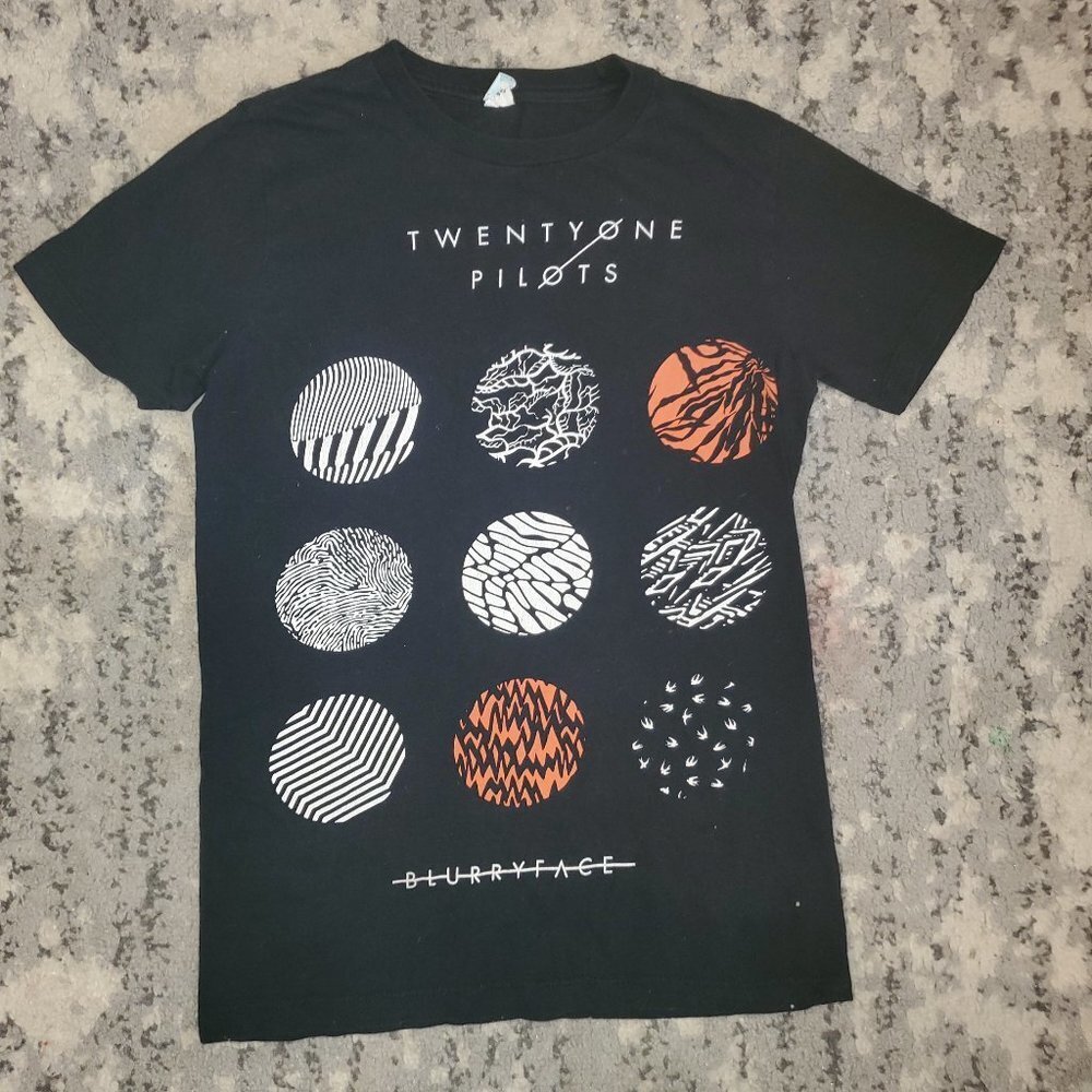 Pacific Twenty One Pilots Blurry Face Black T-shirt Size XS